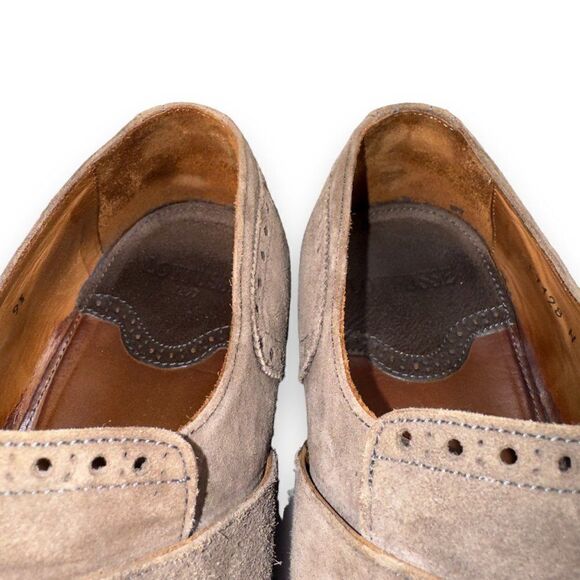 Lottusse Plomo Suede Monk Strap Kiltie Wingtip Loafers Brown L7128‎ Men\'s 9.5 main image 11